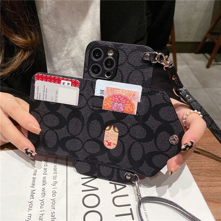 Multifunction Card Slot Wallet Casing Samsung Galaxy S23 S22 S21 S20 S10 FE Plus Ultra Lite Luxury PU Leather Crossbody Shoulder Bag Phone Case