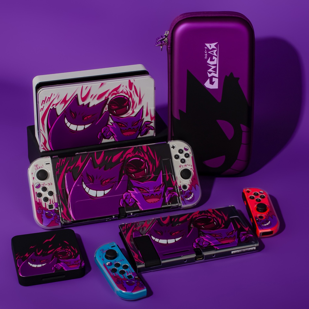 [Gengar]Switch Case kit for Nintendo Switch & Oled,Accessories Kit with