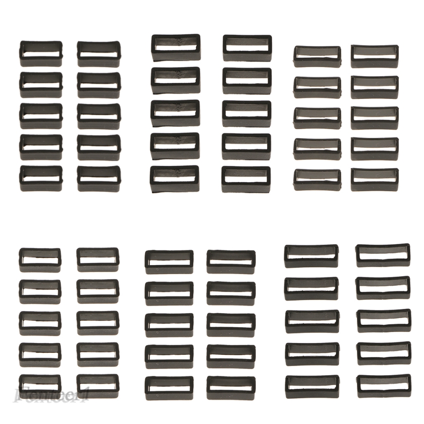 10pcs Silicone Rubber Loop Strap Holder Locker Keeper Loops 3 Size ...