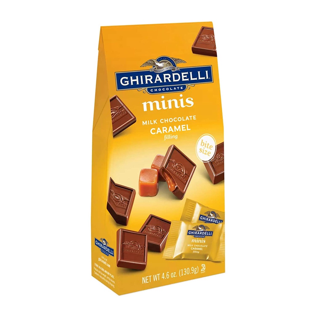 Ghirardelli Minis Milk Chocolate Caramel Squares Bag 131g Shopee