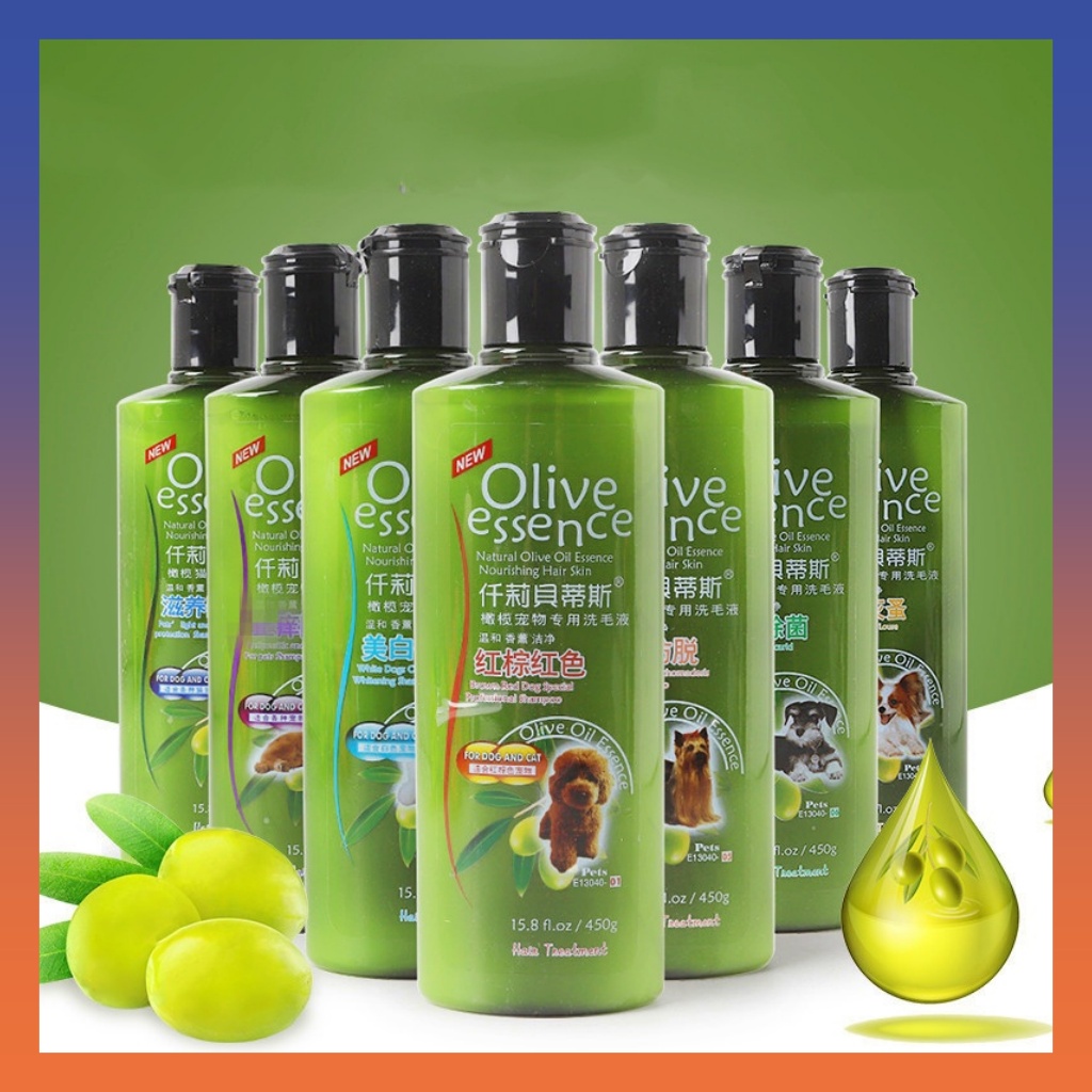 Organic Olive Essence Pet Dog Cat Shampoo Sabun Anti bacteria Syampu