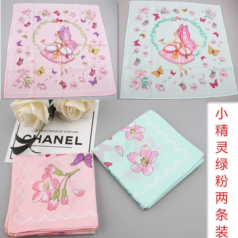 ⚡【spot goods】Japanese style cherry blossom printed women's handkerchief ...