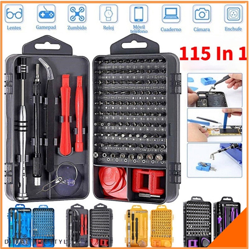 115 in 1 Screwdriver Set Mini Precision Multi Computer PC Mobile Phone Device Repair INSULATED Hand Home Tools