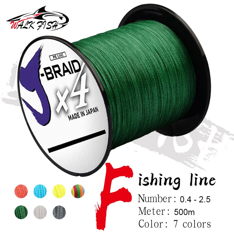 500M 4 Braided Fishing Line PE Line 10lb -30lb Japan PE braided line  Floating Line 7 Colors for Choose