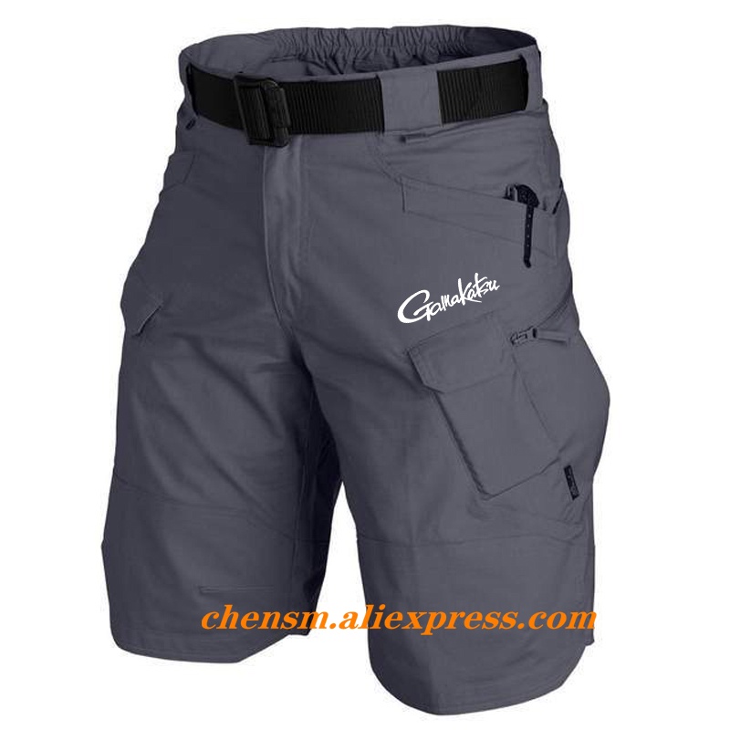 Gamakatsu Men Fishing Tactical Shorts Outdoor Waterproof Wear-Resistant  Cargo Shorts Quick Dry Multi-pocket Plus Size Hiking Pants