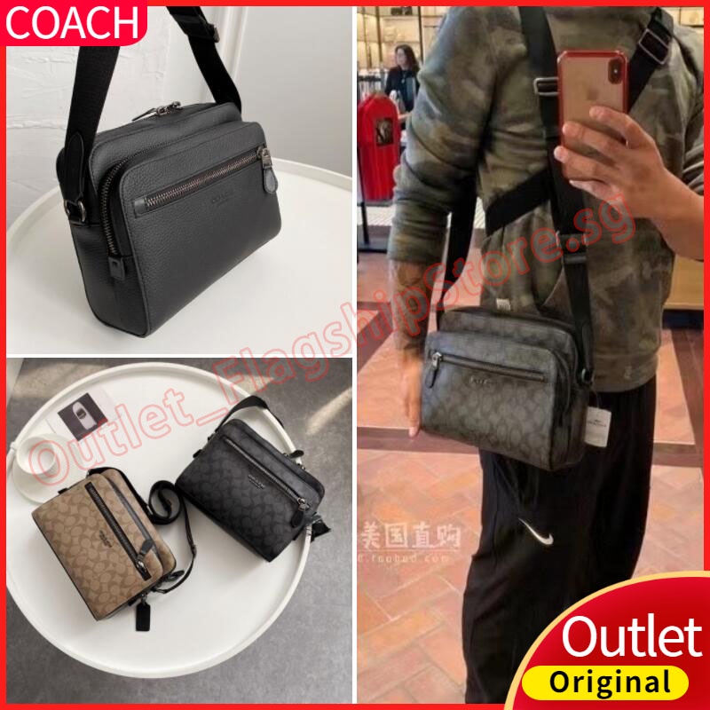 New Men's Leather Sling Bag Business Casual Messenger Bag 91485 91484