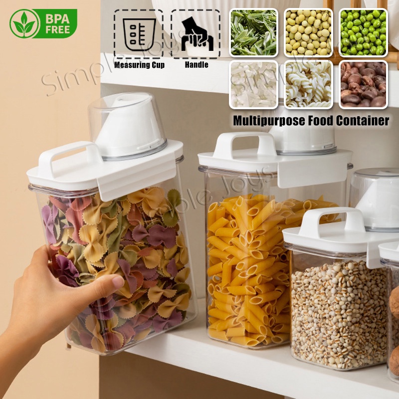Airtight Dry Food Container Storage For Kitchen Or Pet Food With Pour