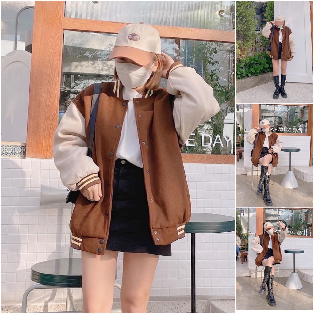 Baseball Jacket Brownie Oversize Varsity Jacket | Women's varsity ...