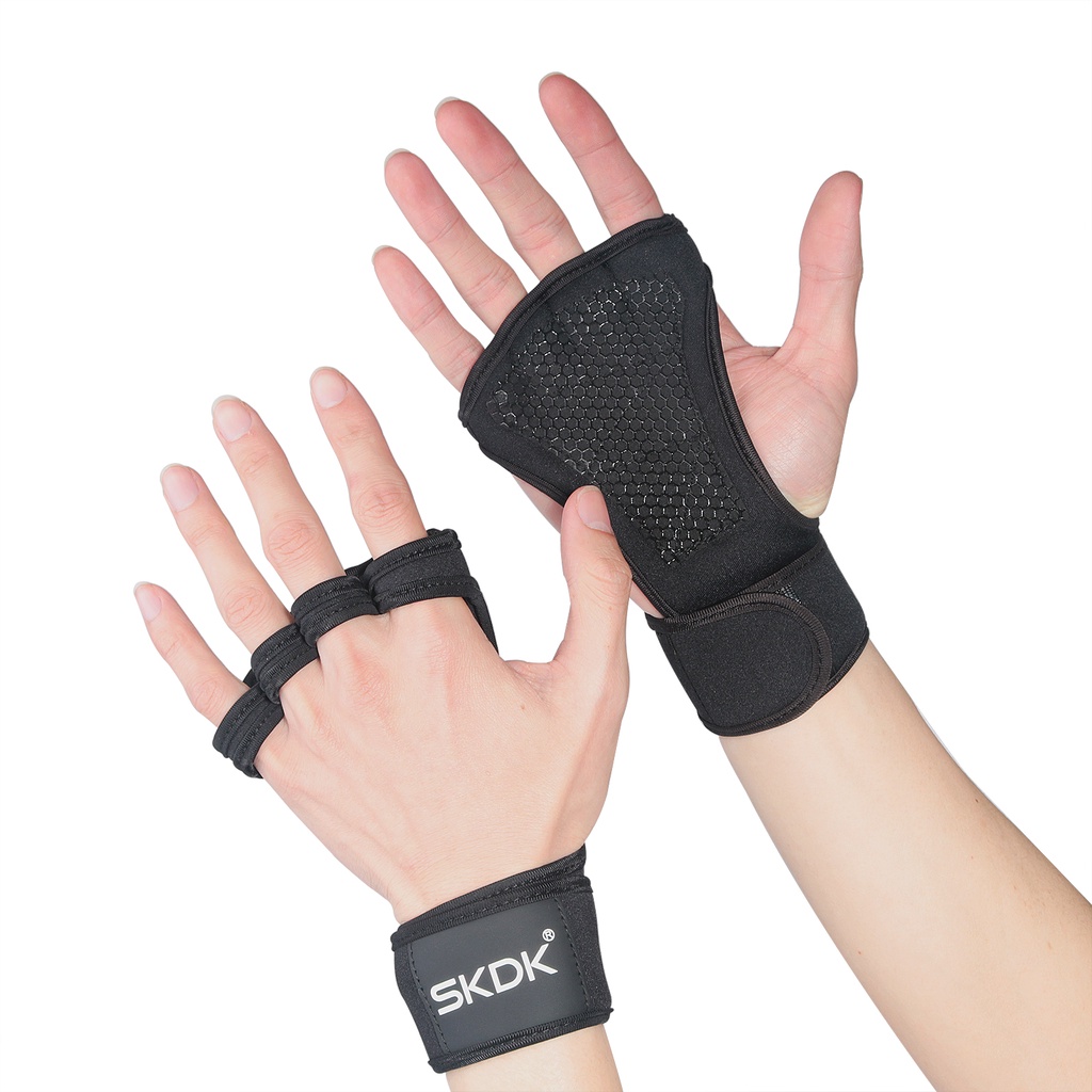 Weight Lifting Grip Gloves Crossfit Training Fitness Sports Gym Hand Palm Protector Wrist Support Shopee Singapore