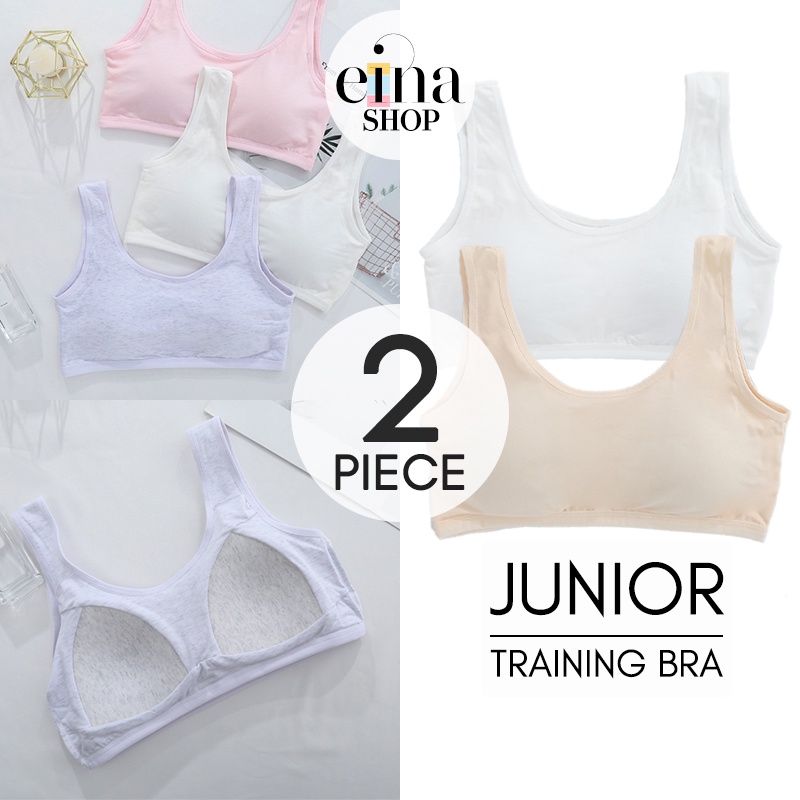 Einashop 2 Piece Lyla training bra for girls bralette kids bra teenage bra for girl bra teenager