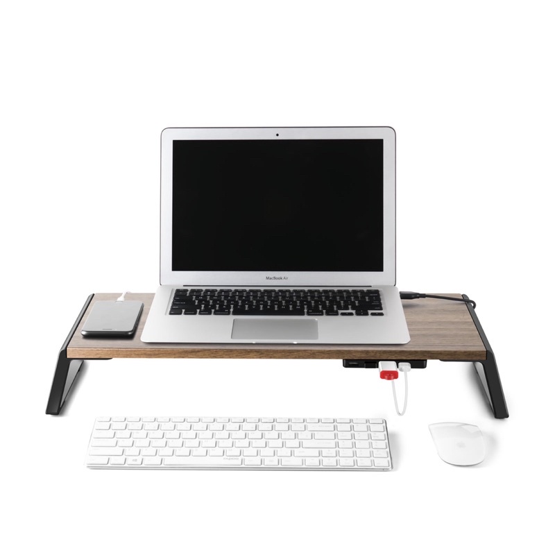 [USB] Monitor Stand Riser + 4 USB ports Computer Riser Laptop Stand ...