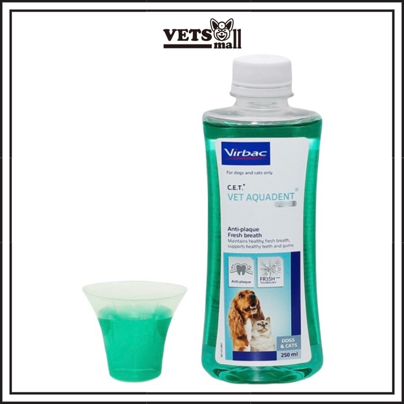 [Virbac] Virbac cet C.E.T. Vet Aquadent Fresh Dental Solution For Dog & Cat 250ml, Drinking