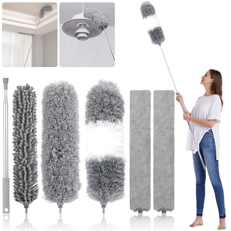 Extendable Microfiber Duster 5Pcs Feather Duster Cleaning Kit With 30 ...