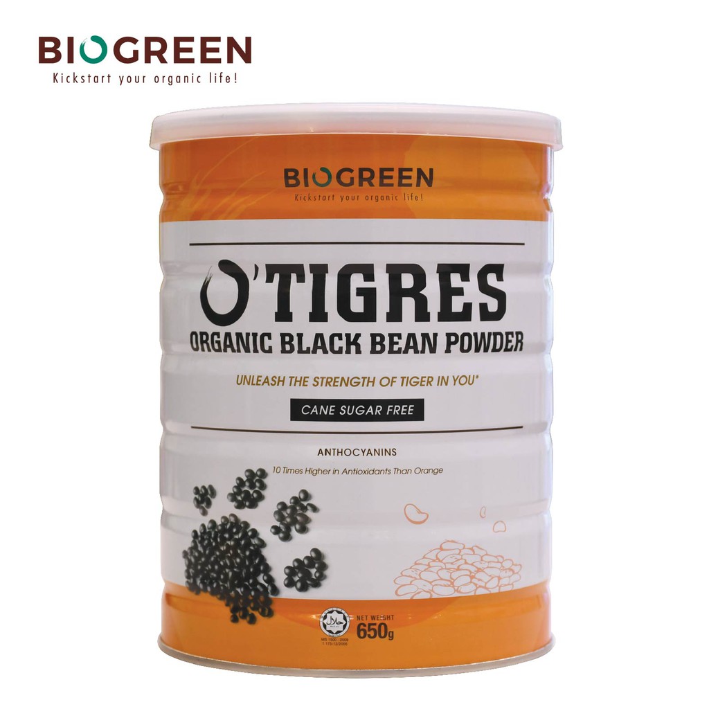 BIOGREEN O'Tigres Organic Black Bean Powder (Suger Free) 650g [No Added ...