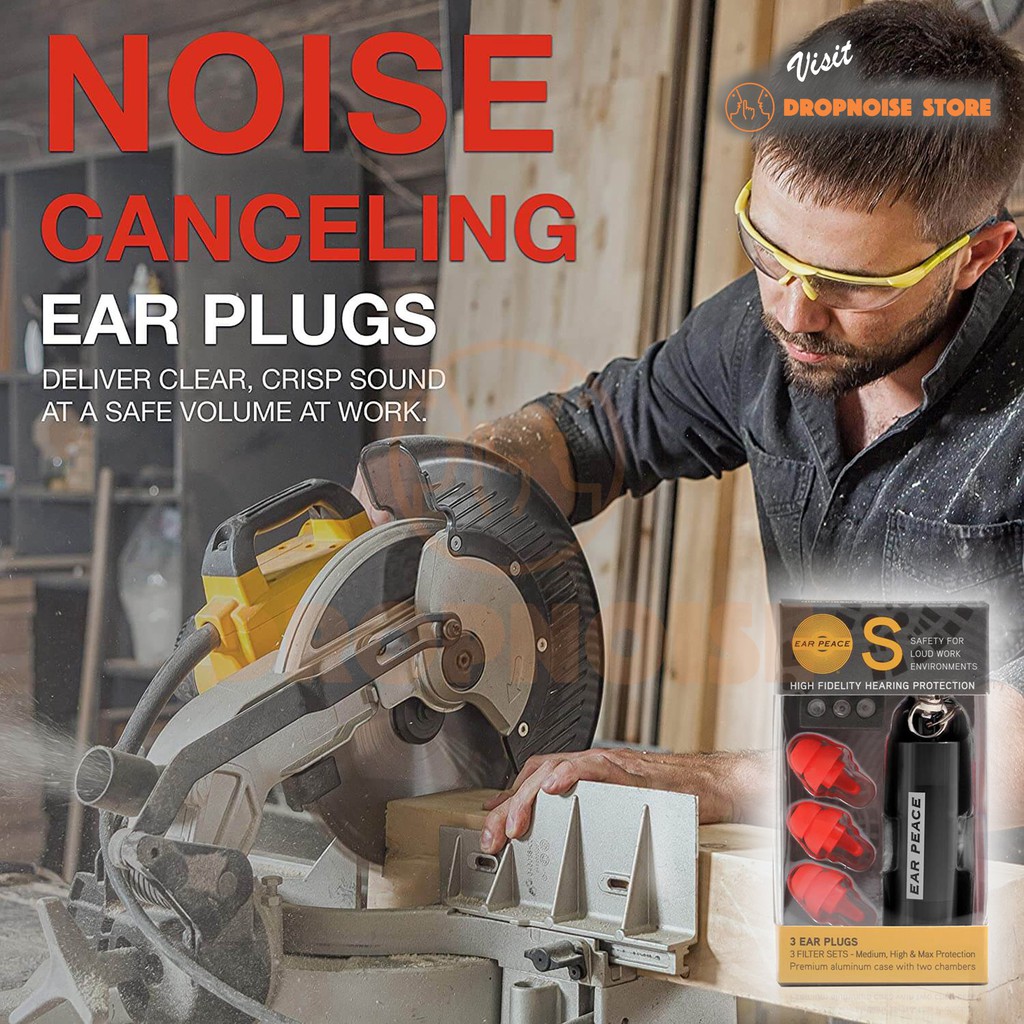 EarPeace Safety Ear Plugs Noise Reduction High Fidelity Hearing
