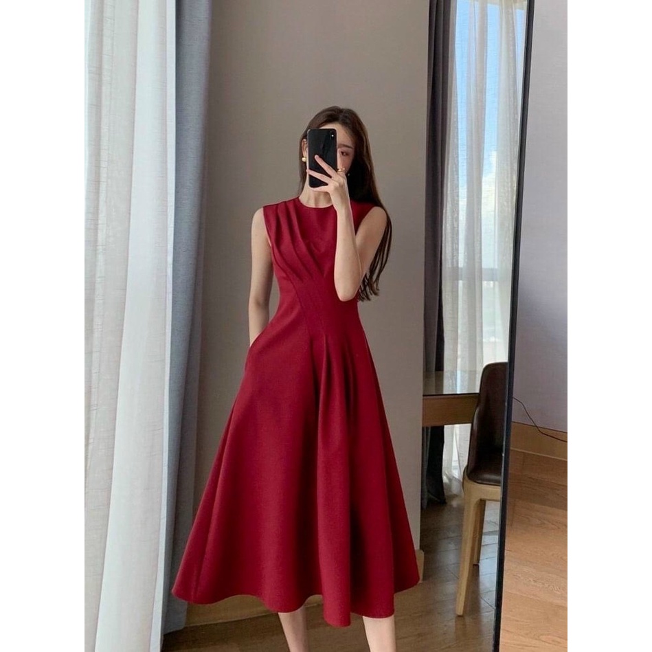 Red deals dress shopee