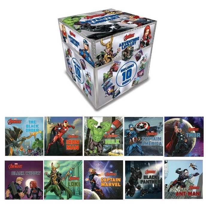 Marvel Avengers Adventure Little Library Gift Set with 10 Books for ...