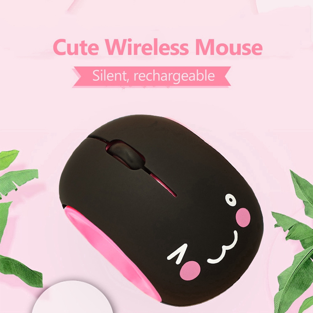 Creative Cute Cartoon Wireless Mouse Rechargeable Silent Gaming Mouse ...