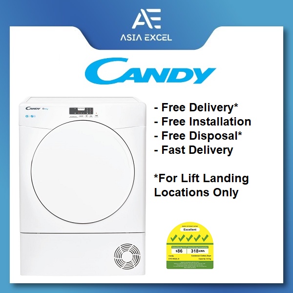 CANDY EYE H8A2LS 8KG FRONT LOAD HEAT PUMP DRYER Shopee Singapore