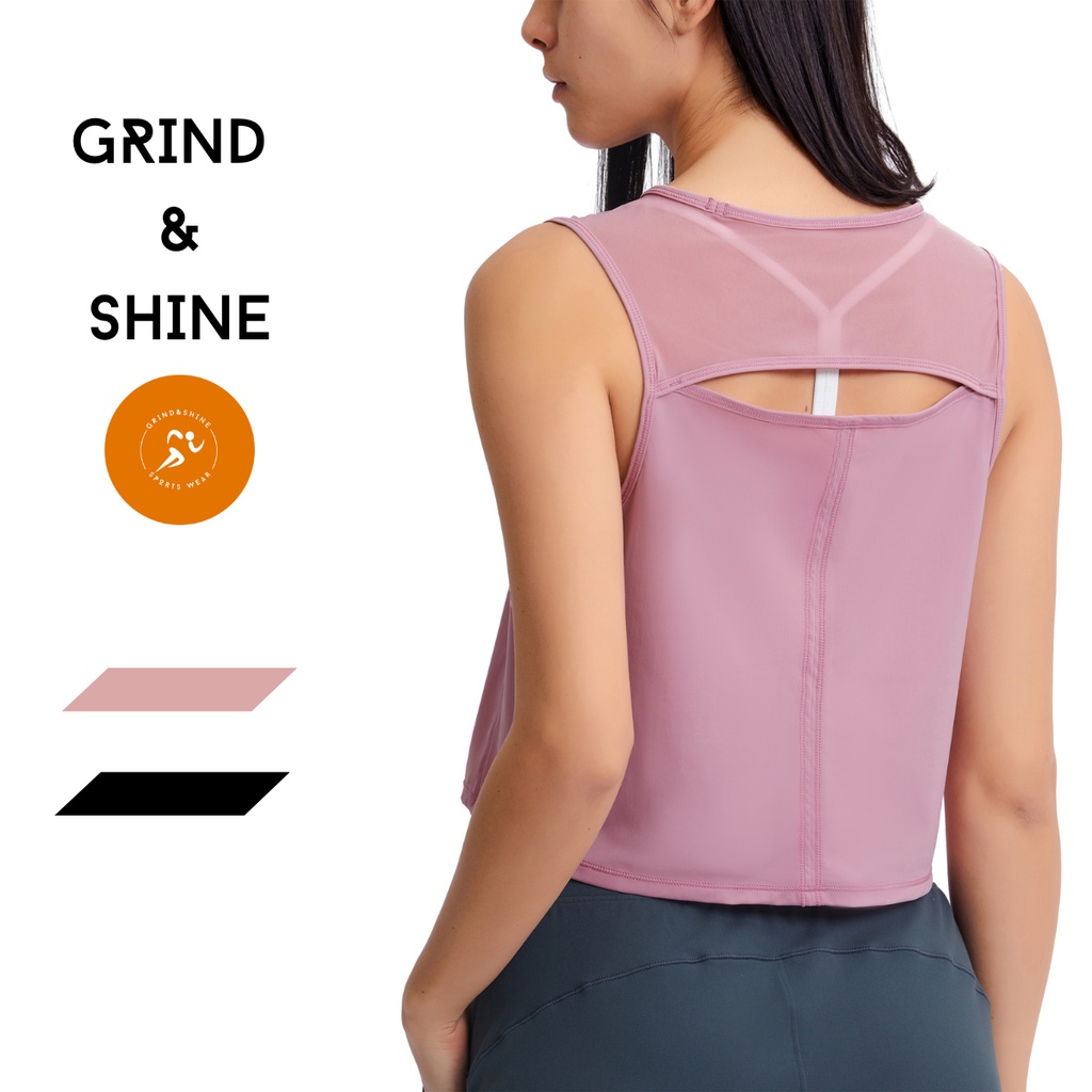 [SG READY STOCK] Premium yoga top/exercise vest for women by Grind and Shine