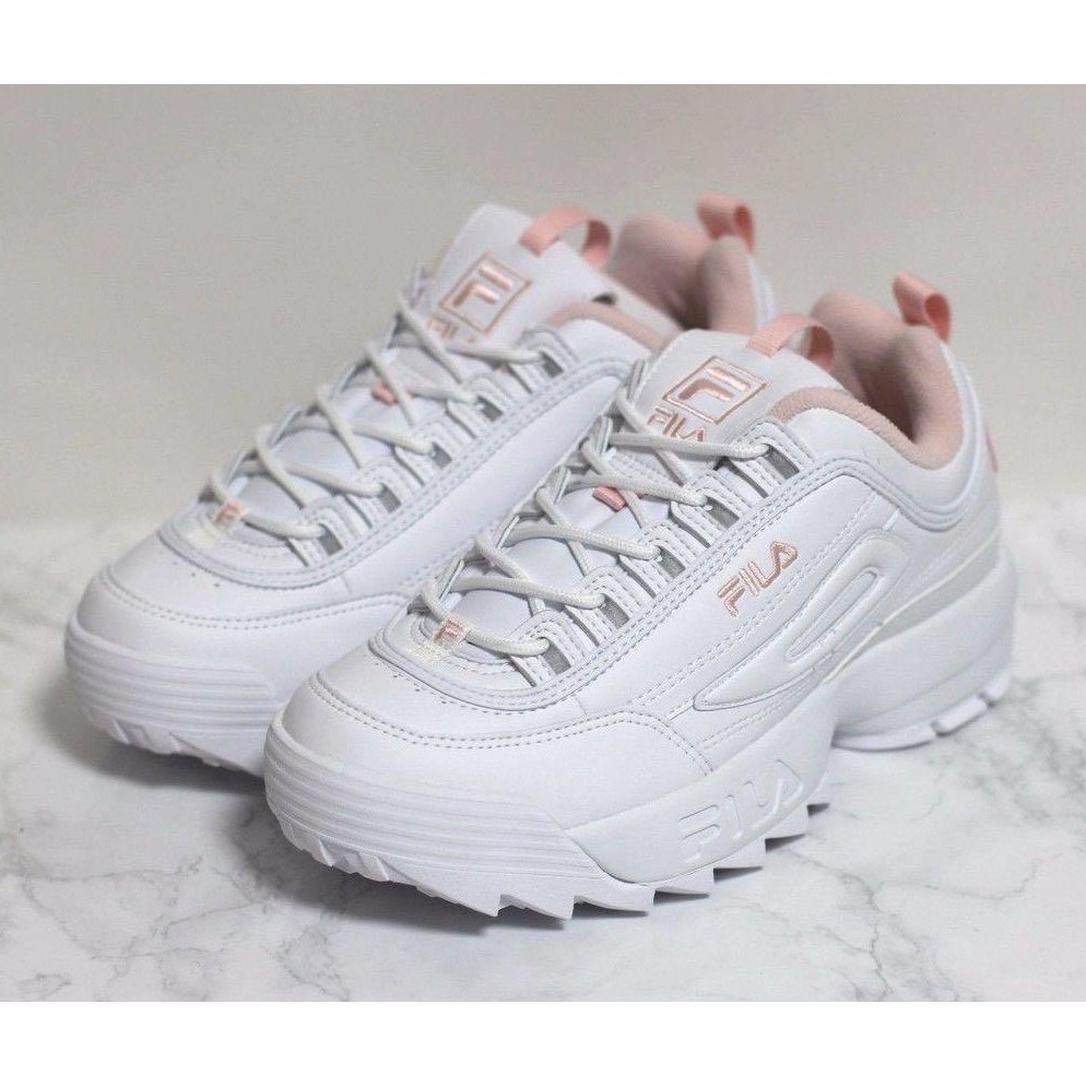 FILA Disruptor 2 Women s Running Shoes Sneakers Shoes White Pink Shopee Singapore