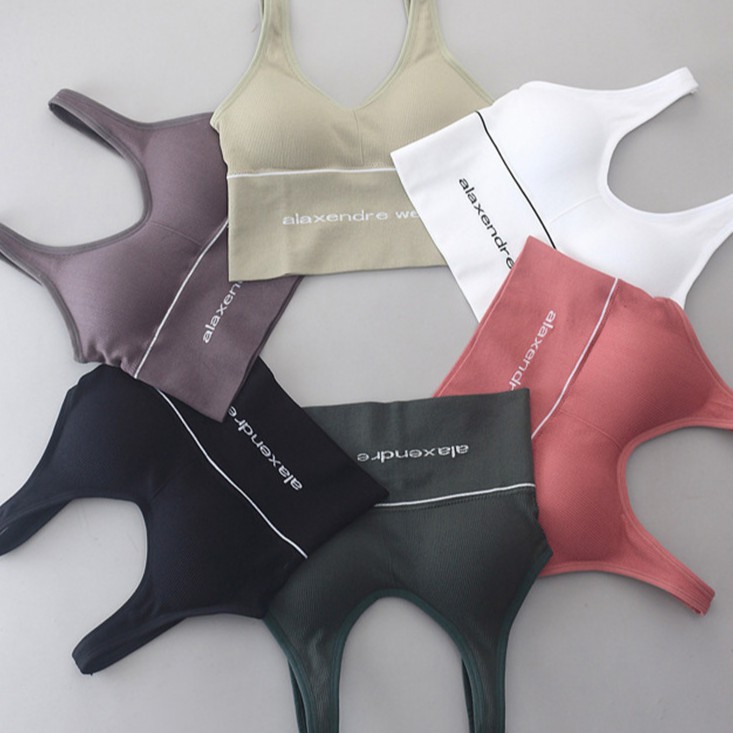 Wang Mei back wrapped chest tube top sports underwear yoga vest seamless slim gathered together comfortable sports bra