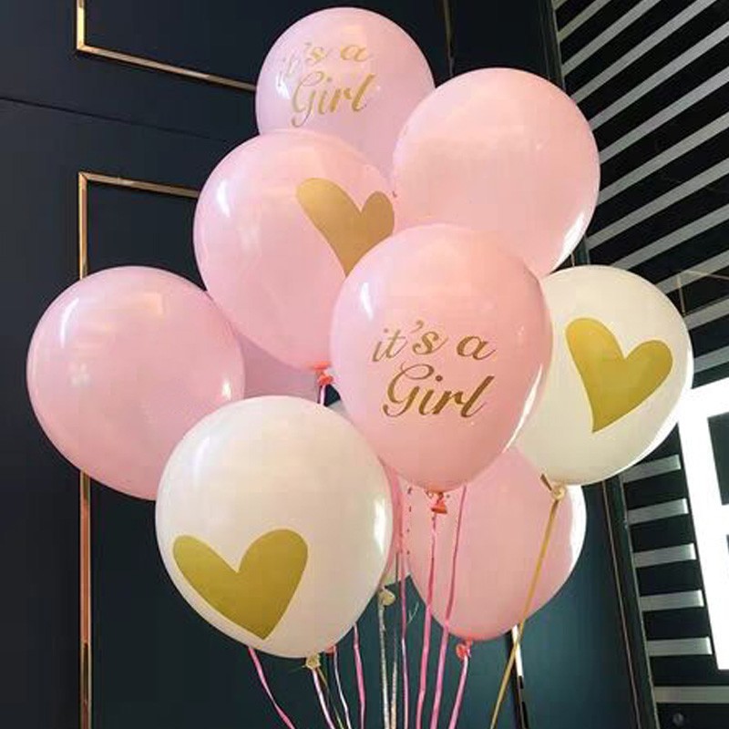 20pcs it's a girl it's a boy latex helium balloons baby first birthday ...