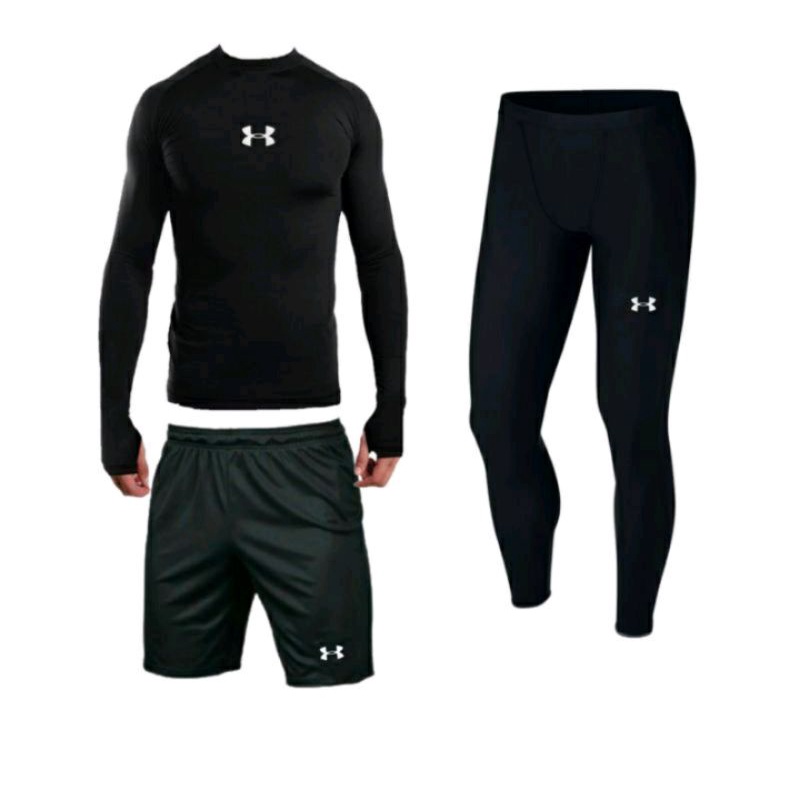 Men's Sportswear Suits Long Cuffs Long Leggings Sport Shorts
