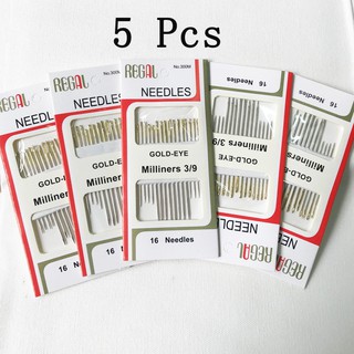 Gold Tail Hand Sewing Needles Set 16needles 16 Pcs Gold Tail Hand Stitches  Needle Set 