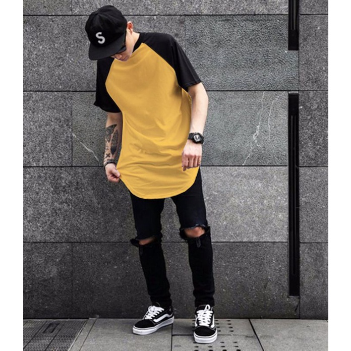 yellow longline t shirt