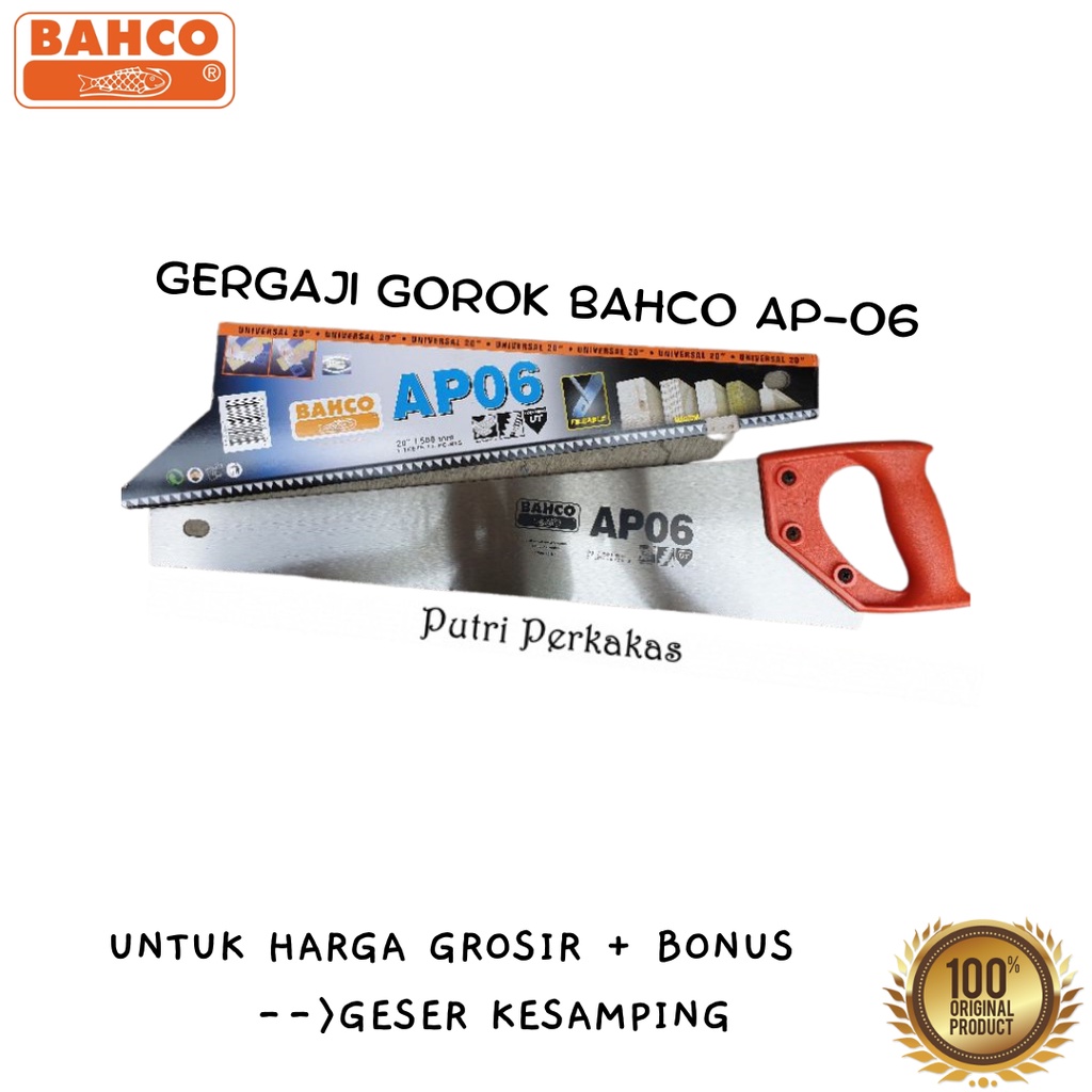 GERGAJI GOROK BAHCO X97 / GERGAJI BAHCO AP06 / KIKIR SEGITIGA BAHCO 4” - Gambar 2
