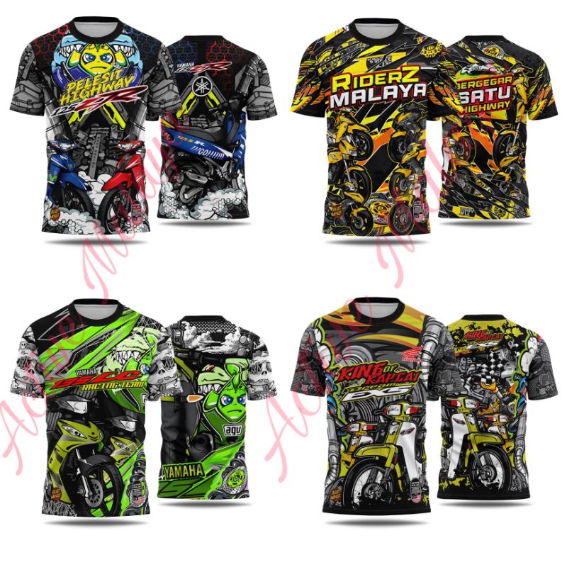 MEN WOMEN JERSEY T SHIRT SHORT SLEEVES JERSI LELAKI WANITA LENGAN PENDEK JERSI MOTOR RXZ YAMAHA Shopee Singapore