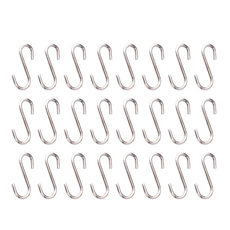 100PCS DIY Mini Sshaped Hooks Sturdy Sshaped Hooks Stainless Steel S