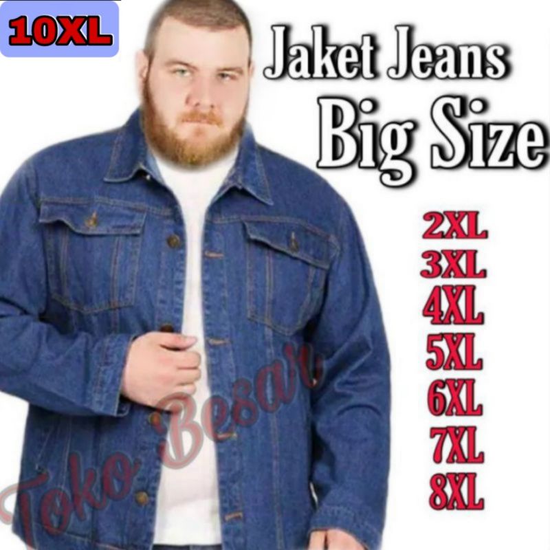 Mens denim hot sale jacket 4xl