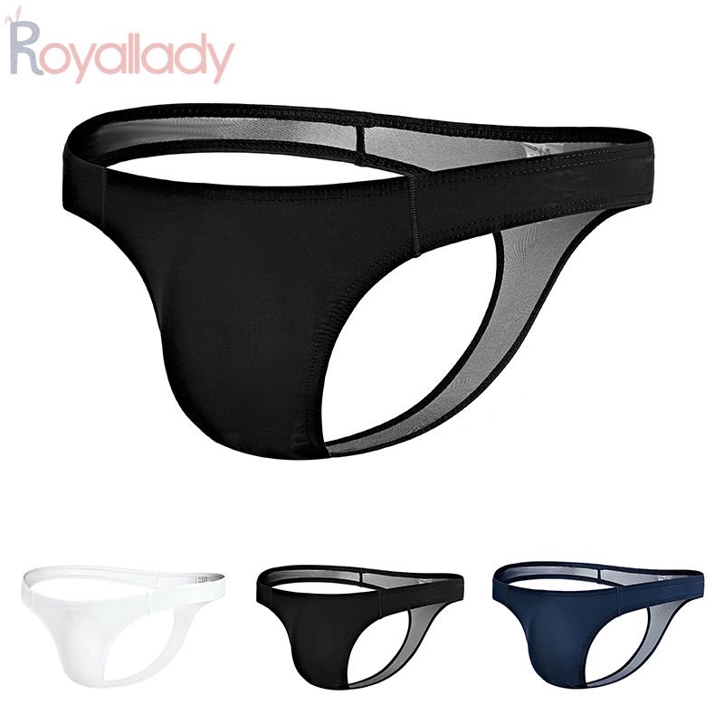 Men's Briefs G String Elastic Waist Pouch Solid Thin Triangle Plus size ...