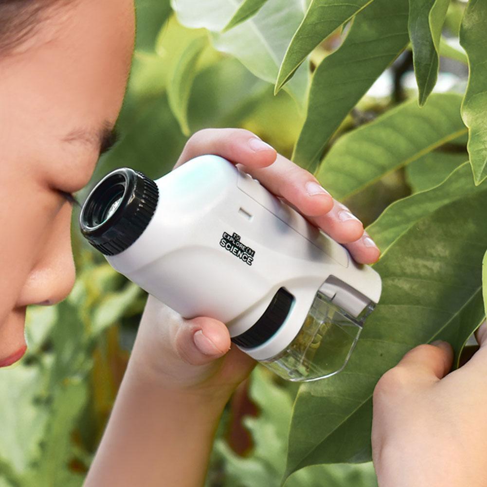Portable Microscope For Kids Pocket Microscope Science Toys Educational Microscope Kit For Children Gift Simple Standard Style