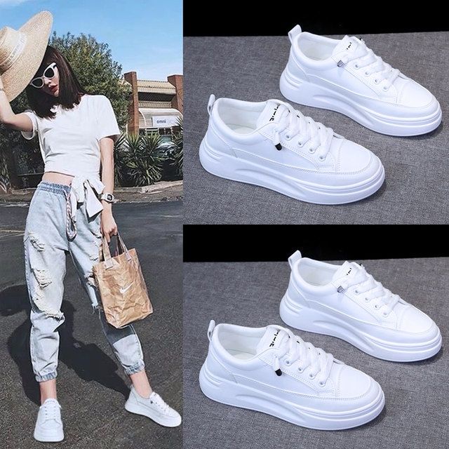 White sales sneakers shopee