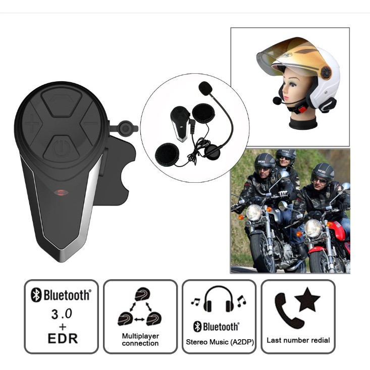 BT S3 1000M Motorcycle Helmet Intercom Wireless Helmet Bluetooth