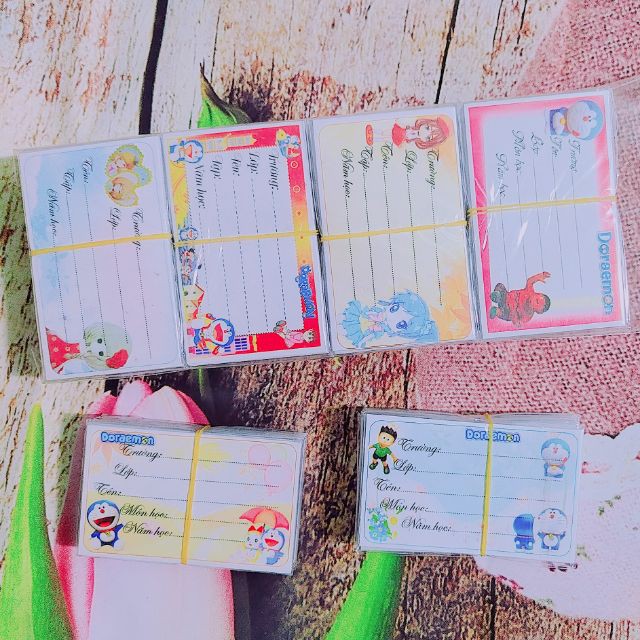 1,000 doremon Notebook Labels, (100 Bags x 10 Pieces / Bag Of Cartoon