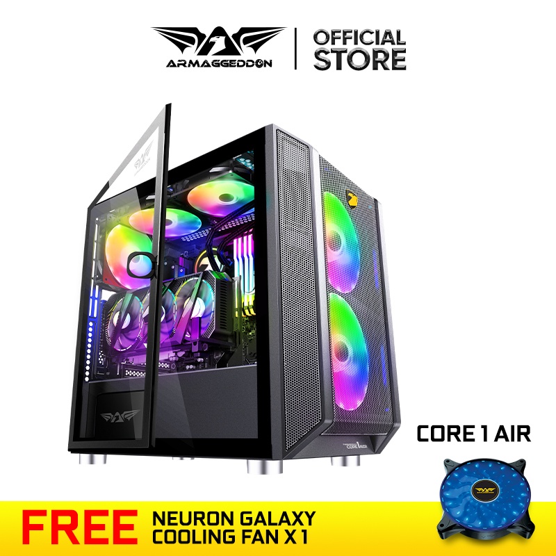 Armaggeddon Tessaraxx Core 1 Air MATX Gaming PC Chassis with Mesh Front ...