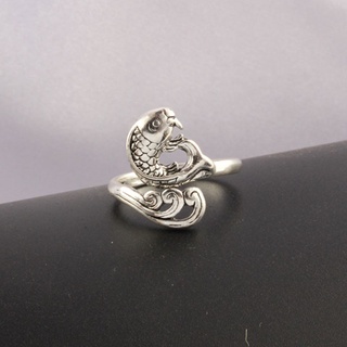 Silver Crochet Ring -  Singapore