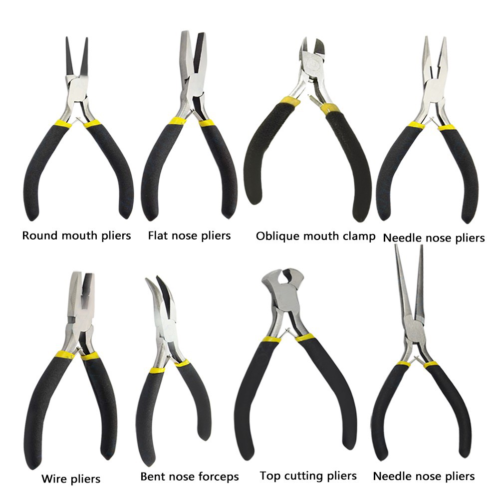 Jewellery Making Beading Mini Pliers Tools Kit Set Round Flat Long Nose Jewelry DIY Fix Making Tool