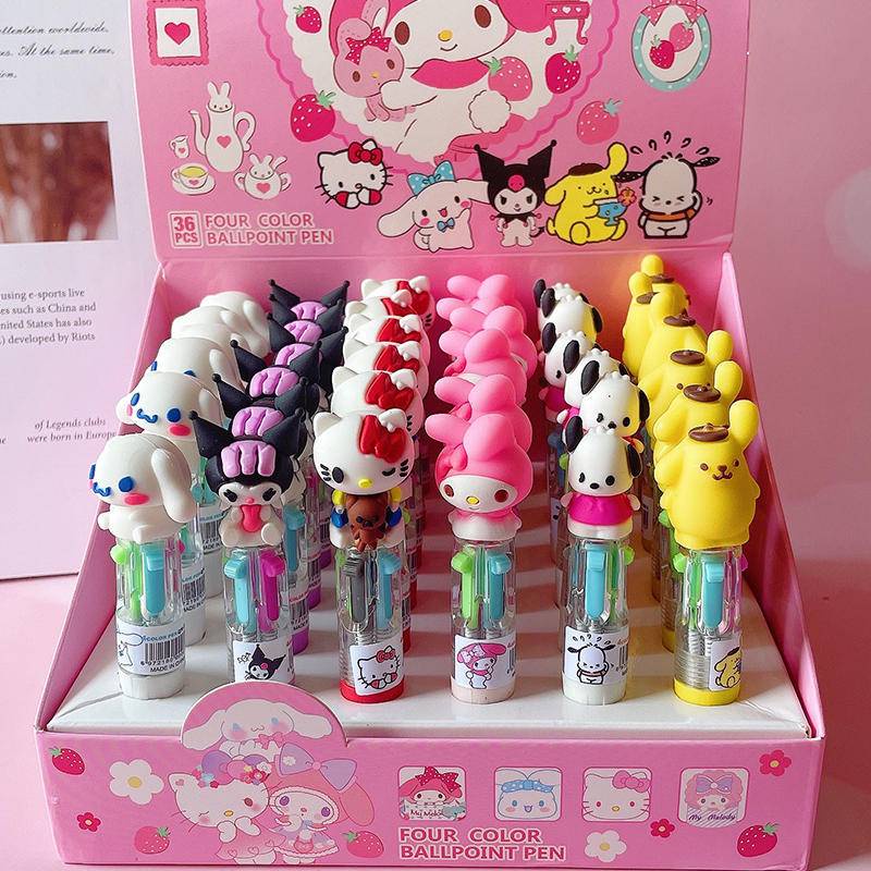 Cute Sanrio 4 Color mymelody Kuromi Cinnamoroll Pochacco Chunky ...