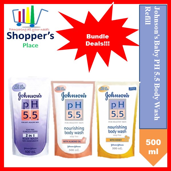 Bundle of 3Johnson's Baby PH 5.5 Body Wash Refill 500ml Shopee Singapore