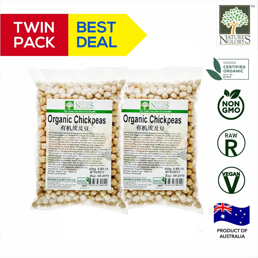 [SG FAST SHIP] Nature's Glory Organic Premium Chickpea Garbanzo Beans