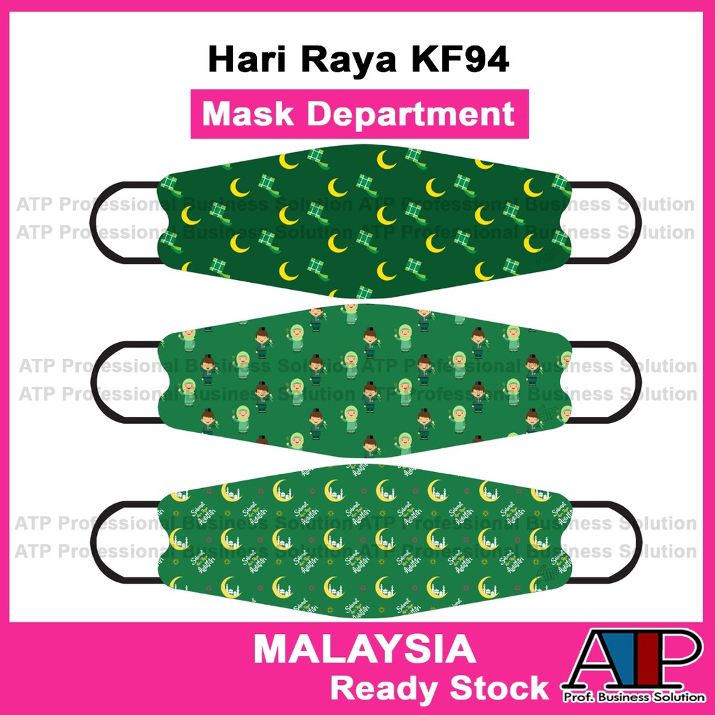 Mask ️Pelitup Muka [RAYA LIMITED EDITION] KF94 3D Fish Mouth Face Mask ...