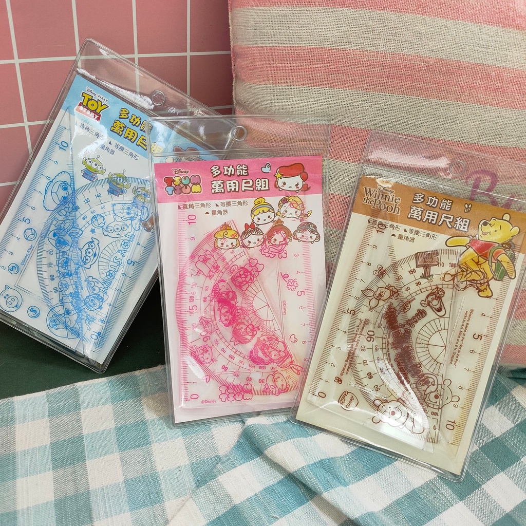Disney Four-Piece Universal Ruler Set Triangle Board Protractor ...