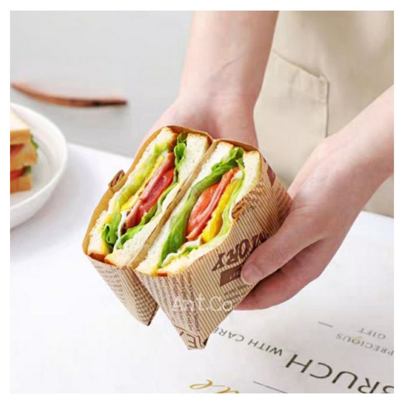 [50Pcs] Sandwich Paper Toast Bread Food Wrapping Paper Grease ...