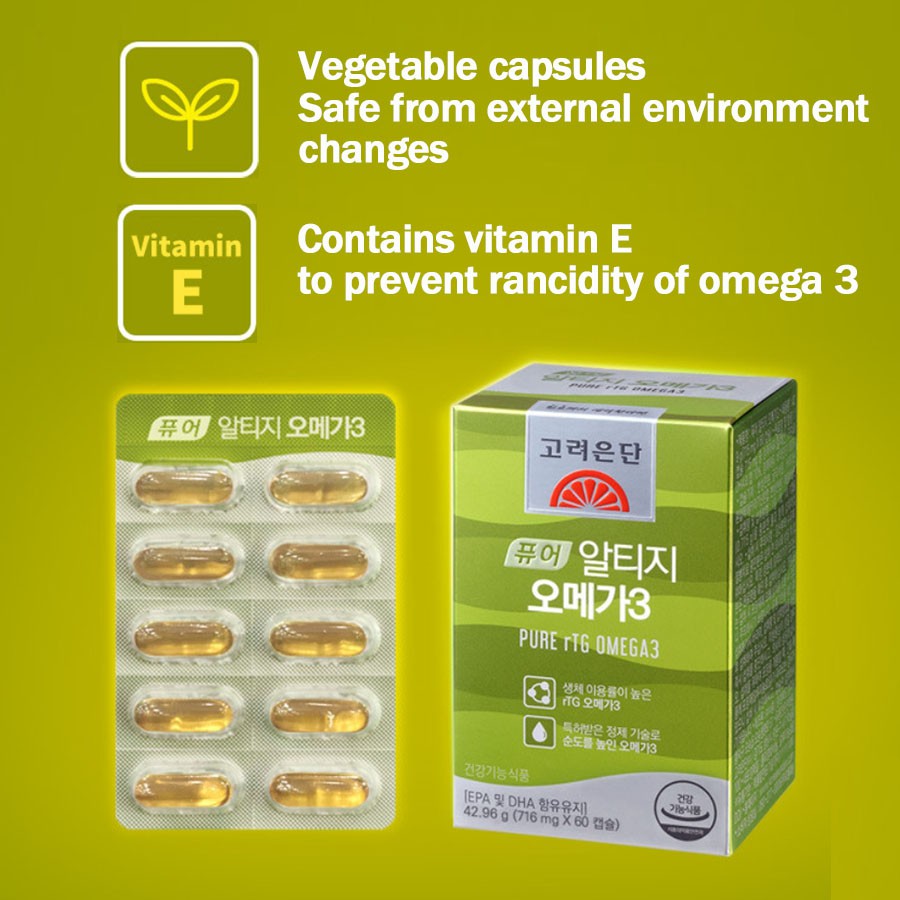 Korea Eundan rTG OMEGA 3 716mgX60capsule for 2 months