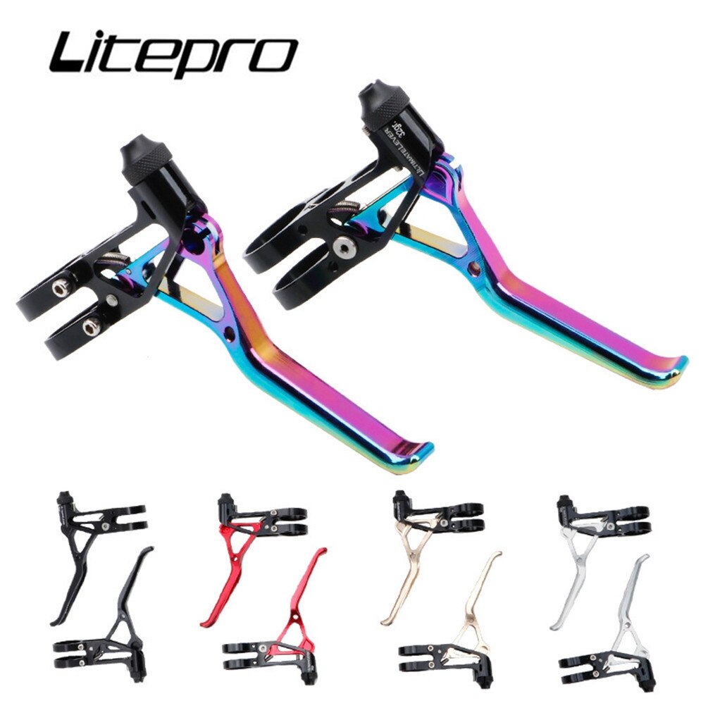 2x Freins V-Brake Litepro Ultra-légers – Pour Vélo Pliant – Bras Long/court – Argent